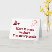 ***LEHRER*** FRÜHSTÜCKSSTAG **A+** KARTE (Gelbe Blume)