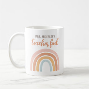 Lehrer Fuel Boho Rainbow Lehrer Wertschätzung Kaffeetasse