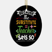 Lehrer Funny Back to School T Men ersetzen Keramik Ornament (Rechts)