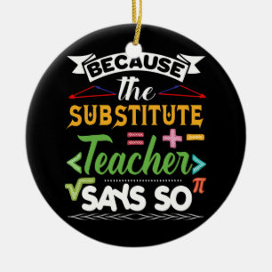 Lehrer Funny Back to School T Men ersetzen Keramik Ornament