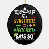 Lehrer Funny Back to School T Men ersetzen Keramik Ornament (Links)