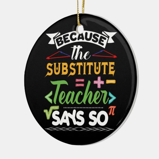 Lehrer Funny Back to School T Men ersetzen Keramik Ornament (Links)