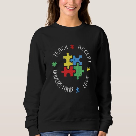 Lehrer für Autismus Sweatshirt (Vorderseite)