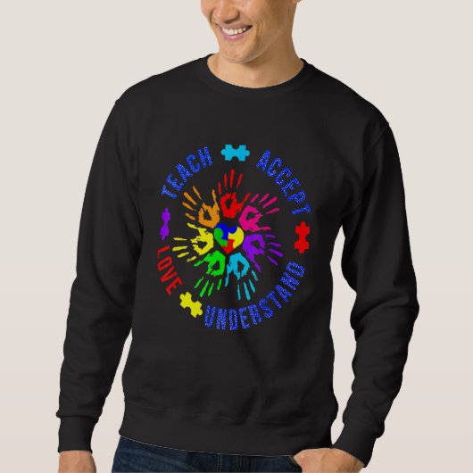 Lehrer für Autismus Sweatshirt (Vorderseite)