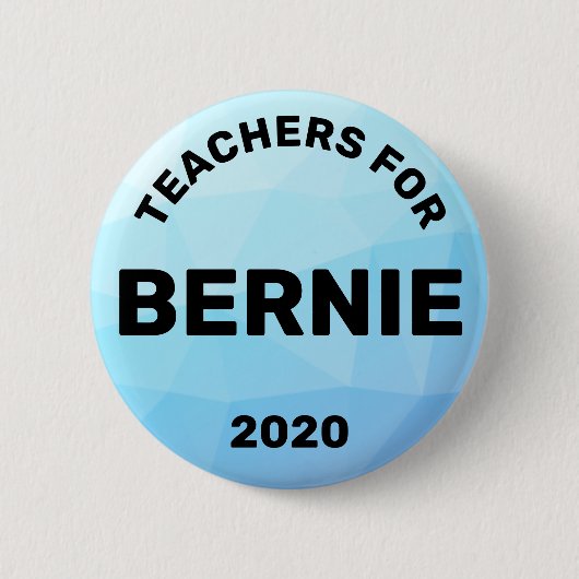 Lehrer für Bernie Sanders 2020 Button (Vorderseite)
