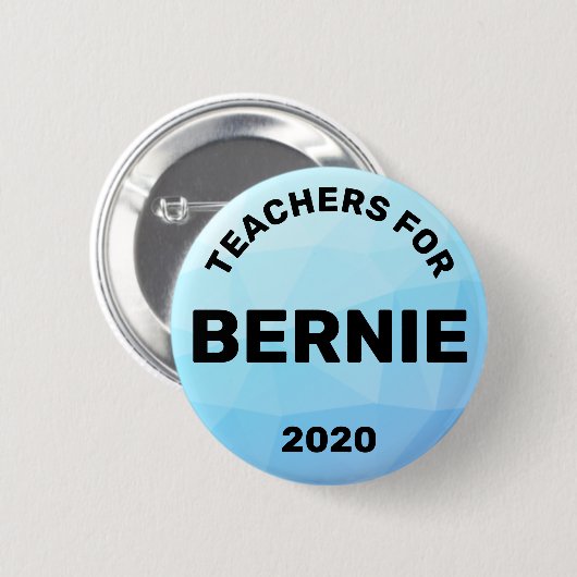 Lehrer für Bernie Sanders 2020 Button (Vorne & Hinten)