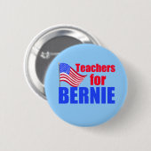 Lehrer für Bernie Sanders Button (Vorne & Hinten)