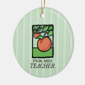 Lehrer für besondere Bedürfnisse Danke, Apple Keramik Ornament (Links)