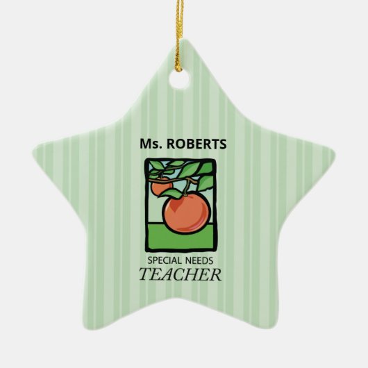 Lehrer für besondere Bedürfnisse Danke, Apple Keramik Ornament (Vorne)
