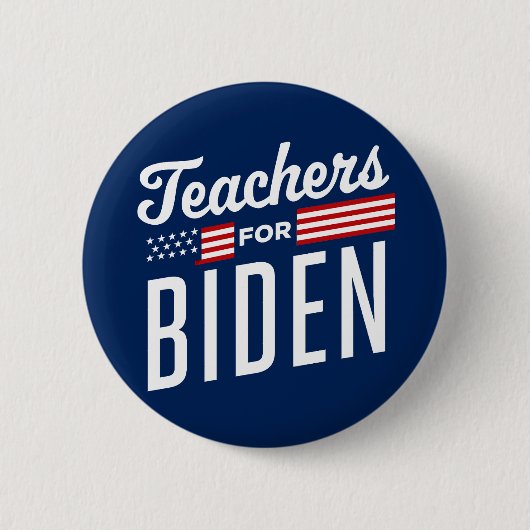 Lehrer für Biden 2024 Button (Vorderseite)
