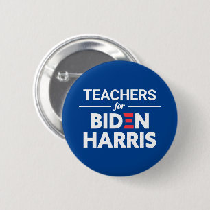 Lehrer für Biden Harris Custom Text Blue Button