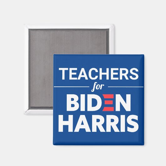 Lehrer für Biden Harris Custom Text Blue Magnet (Vorderseite/Rückseite)