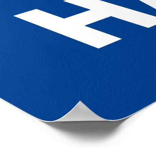 Lehrer für Biden Harris Custom Text Blue Poster (Ecke)