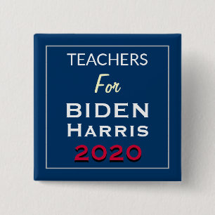 Lehrer für BIDEN HARRIS Square Campaign Button