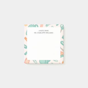 Lehrer für das Klassenzimmer Zurück zur Schule Post-it Klebezettel