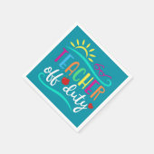 Lehrer für Diensturlaub Serviette (Ecke)