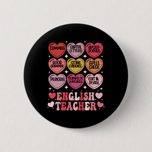 Lehrer für Englisch Valentinstag Grammatik Englisc Button