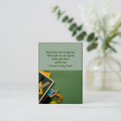 Lehrer für Foto-Memorial Visitenkarte (Stehend Vorderseite)