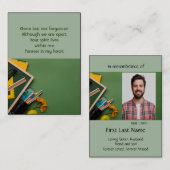 Lehrer für Foto-Memorial Visitenkarte (Vorne/Hinten)