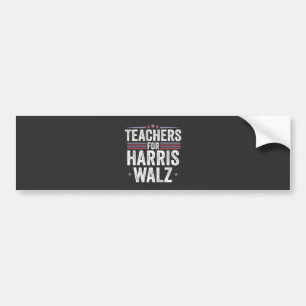 Lehrer für Harris Walz 2024 Wahl Kamala Tim Autoaufkleber
