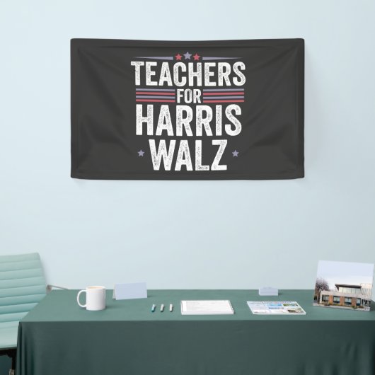 Lehrer für Harris Walz 2024 Wahl Kamala Tim Banner (Messeveranstaltung)
