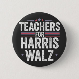 Lehrer für Harris Walz 2024 Wahl Kamala Tim Button