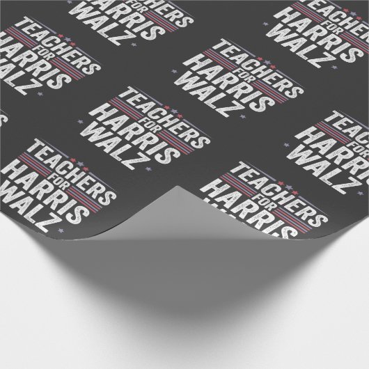 Lehrer für Harris Walz 2024 Wahl Kamala Tim Geschenkpapier (Ecke)