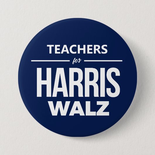 Lehrer für Harris Walz Button (Vorderseite)