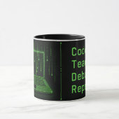 Lehrer für Informatik Code Teach Debug Repeat Tasse (Zentrum)