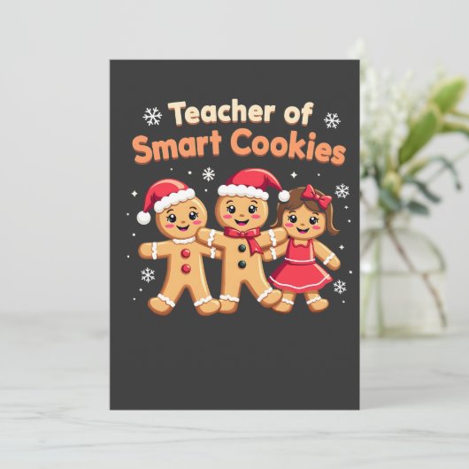 Lehrer für intelligente Cookies Unterrichten Weihn Save The Date (Stehend Vorderseite)