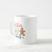 Lehrer für intelligente Cookies Weihnachten Kaffeetasse (Vorderseite Links)