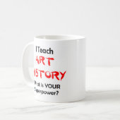 Lehrer für Kunstgeschichte Kaffeetasse (Vorderseite Links)