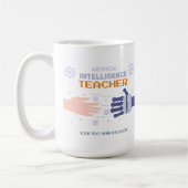 Lehrer für künstliche Intelligenz - Mann und Masch Kaffeetasse (Links)