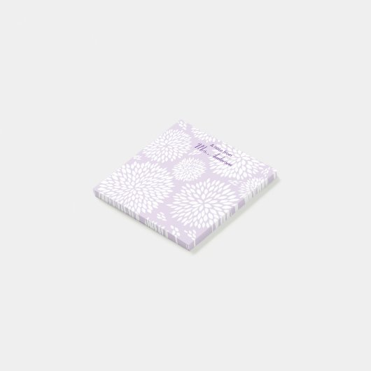 Lehrer für lila Blume Post-it Klebezettel (angewinkelt)