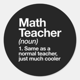 Lehrer für Mathematik Definition Lustig Zur Schule Runder Aufkleber