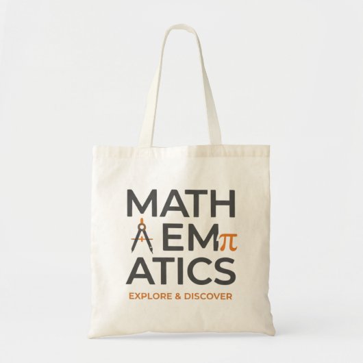 Lehrer für Mathematik Typografie-Design Tragetasche (Vorne)