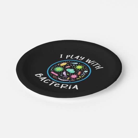 Lehrer für Mikrobiologie Pappteller (Schrägansicht)