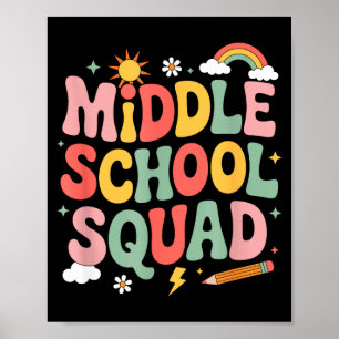 Lehrer für Mittelschulgruppen, der Kinder erzieht Poster