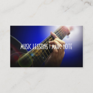 Lehrer für Musikinstrumente im Gitarrenunterricht Visitenkarte
