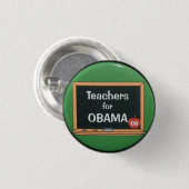 Lehrer für Obama Button (Vorne & Hinten)