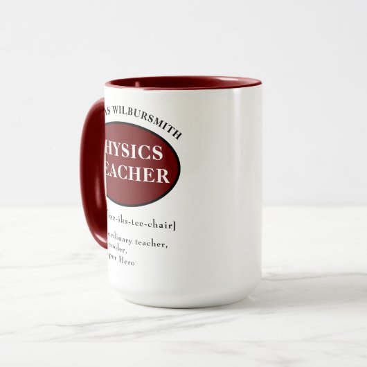 Lehrer für personalisierte Physik Tasse (Vorderseite Links)