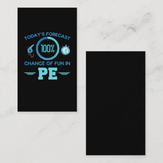 Lehrer für physische Bildung Spaß Visitenkarte (Vorne/Hinten)