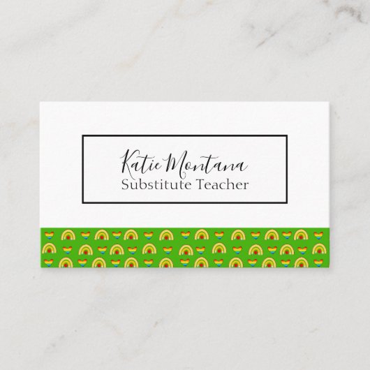 Lehrer für Schulbedarf Visitenkarte (Vorderseite)