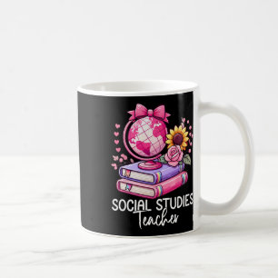 Lehrer für Sozialkunde Geschichte Erde Globus Zurü Kaffeetasse