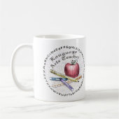 Lehrer für Sprachkunst Kaffeetasse (Links)