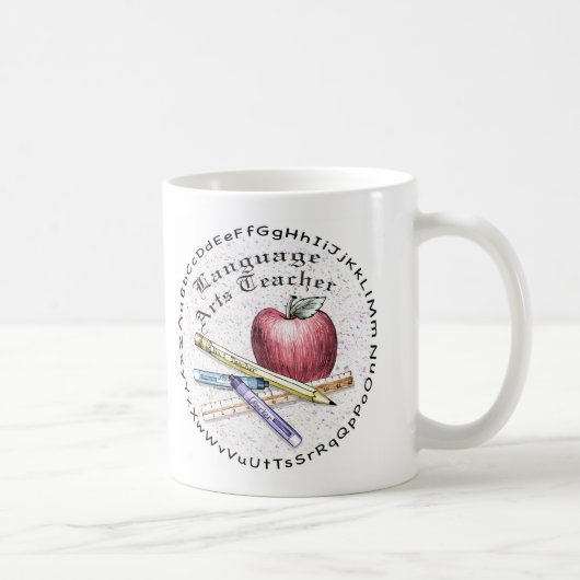 Lehrer für Sprachkunst Kaffeetasse (Rechts)