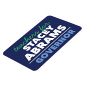 Lehrer für Stacey Abrams Governor-Magnet Magnet (Linke Seite)