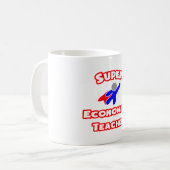 Lehrer für Superökonomie Kaffeetasse (Vorderseite Links)
