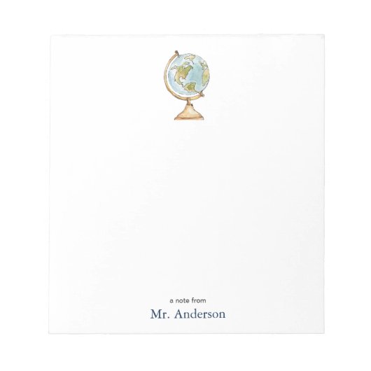 Lehrer für Wasserfarben Notizblock (Vorderseite)