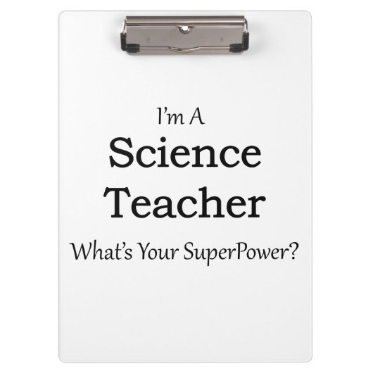 Lehrer für Wissenschaft Klemmbrett (Vorderseite)